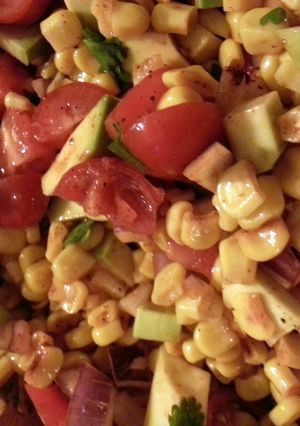 A picture of Healthy Avocado Corn & Tomato Salad.