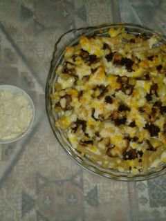 عکسی از دستور پاستا + سس بشامل