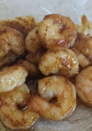 A picture of Cajun Teriyaki Garlic Shrimp.