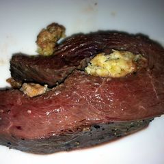 A picture of Irvixens Roasted Garlic Goose Breasts.