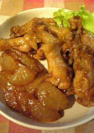 A picture of Too Delicious Sweet & Salty Simmered Chicken Drumettes and Daikon.