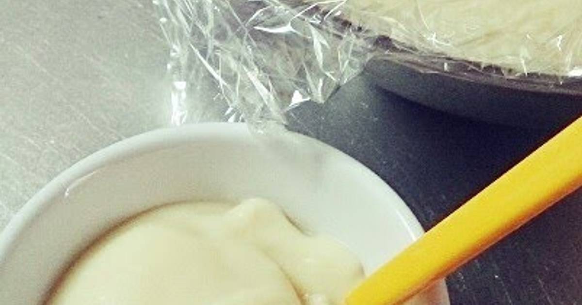 Soft Custard Cream with One Whole Egg in a Microwave Recipe by cookpad