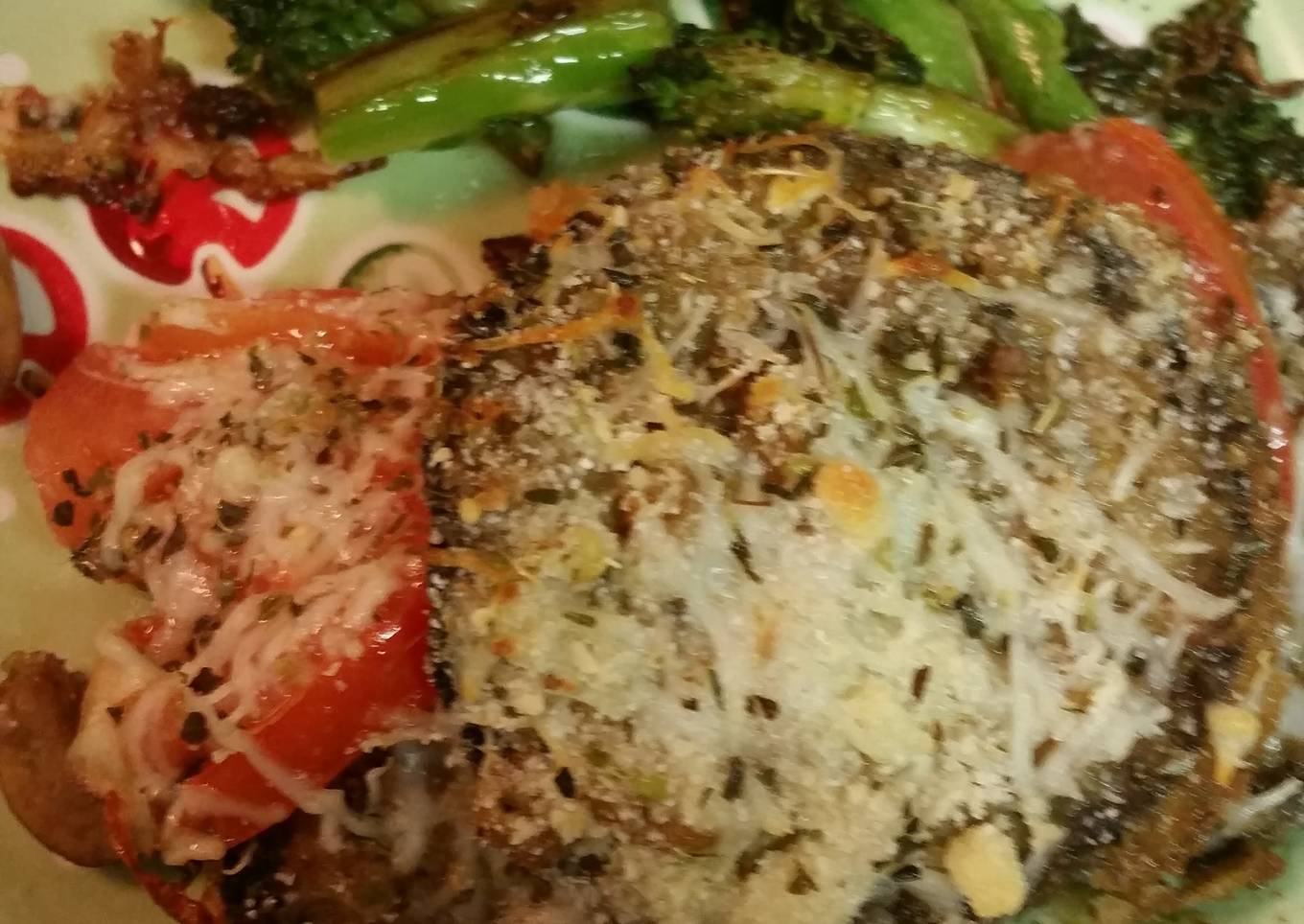 Eggplant lightly breaded