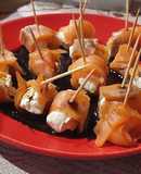 Roll de salmón ahumado para picoteo