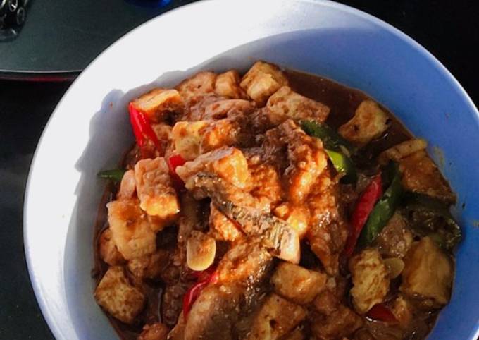 Tumis sarden tahu tempe