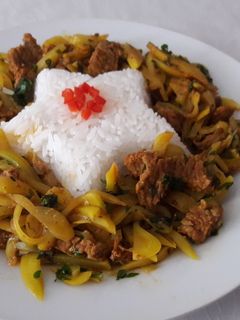Una foto de Olluquito de carne
