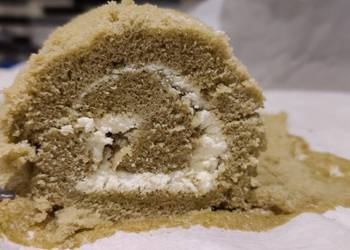 New Recipe Japanese Matcha Swiss Roll Cake Delicious Nutritious