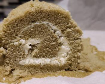 Easy Serving Recipe Japanese Matcha Swiss Roll Cake Delicious