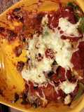 Lite Eggplant Parmesan (meal or sandwich) with easy homemade sauce.