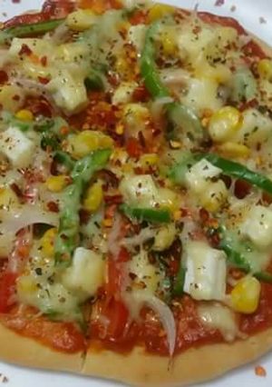 A picture of Paneer pizza.