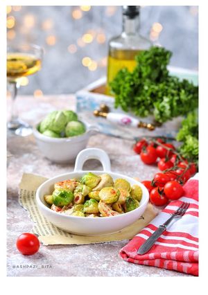 عکسی از دستور سالاد کلم بروکسل