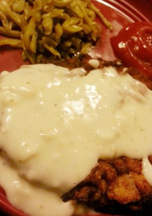 A picture of Chicken Fried Steak & Pepper Gravy.