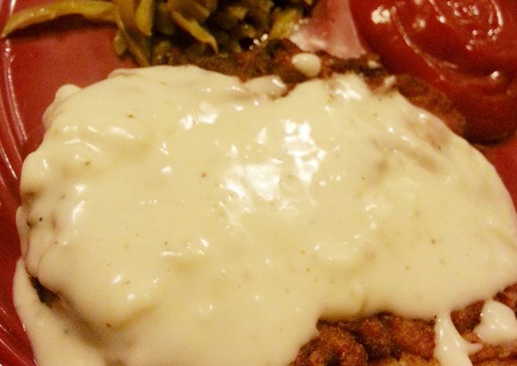 Easiest Way to Prepare Super Quick Homemade Chicken Fried Steak &amp; Pepper Gravy