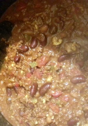 A picture of Sweet & spicy wild game chili.