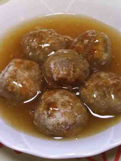 A picture of Lotus Root Dumplings with Ankake Sauce.