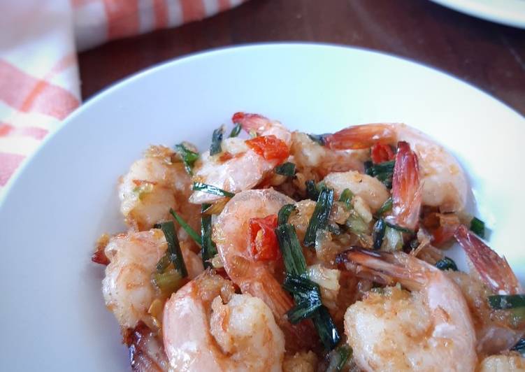 Udang goreng cabe bawang