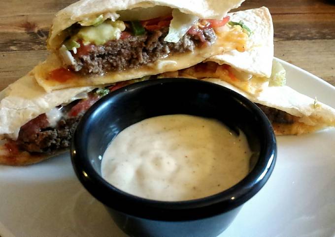 How to Prepare Quick Quesadilla Burger