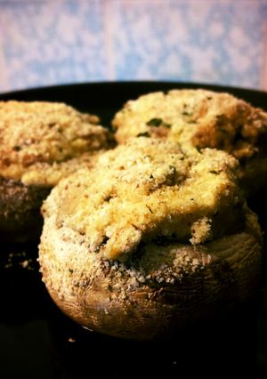 A picture of Mouth-Watering Stuffed Mushrooms.