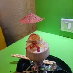 Strawberry thick shake (sugar free) A picture of Strawberry thick shake (sugar free).