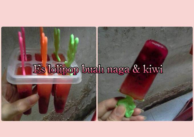 Yuk intip, Resep mudah memasak Es lolipop buah naga &amp; kiwi dijamin spesial