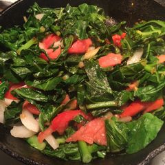 Sauteed Collards with tomatillos A picture of Sauteed Collards with tomatillos.