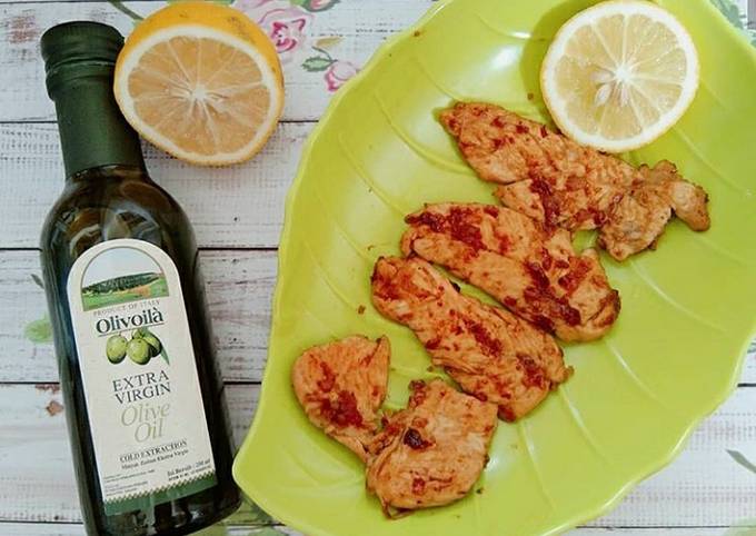 Ayam panggang saus Lemon madu + evoo olivoila