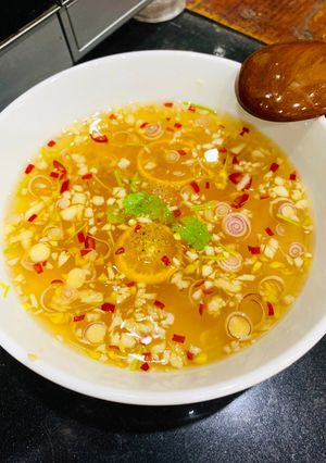 Hình của món MẮM CHẤM ỐC ~ ăn kèm Trứng cút lộn.