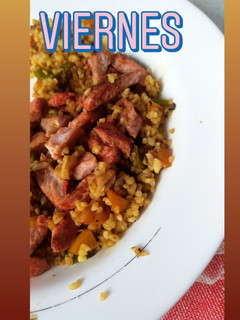 Una foto de Cous cous con pavo a la plancha