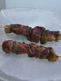 Marinated Beef Skewers with Green Bell Peppers