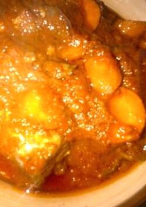 A picture of Carrot fish stew.