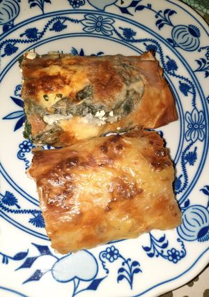 Papikám rétese (spenotós fetás túrós, darált húsos krumplis) recept fotója
