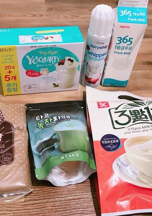 Hình của món Trà sữa trân châu 3 vị cho những bạn đang sống ở Hàn Quốc như mình 😋😋😋.