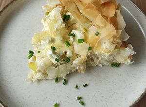 Une photo de Tarte filo poireaux et feta