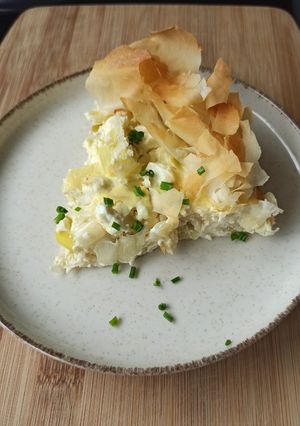 Une photo de Tarte filo poireaux et feta