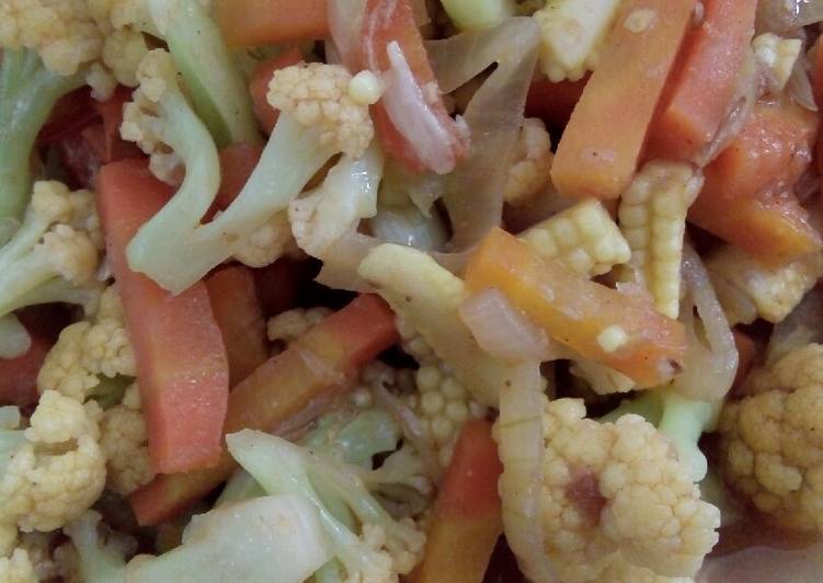 Cara Gampang Membuat Kembang kol,wartel &amp; putren tumis, Lezat