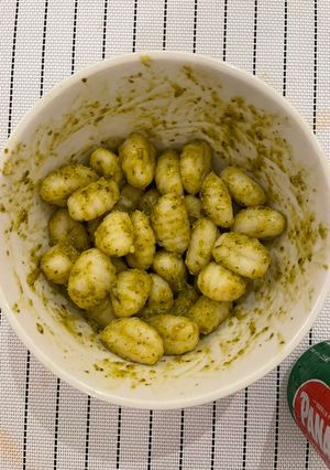 Una foto de Ñoquis con pesto