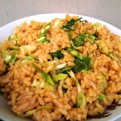 A picture of Cabbage Jollof Rice.