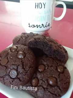 Una foto de Galletas sin gluten de chocolate (saludables)
