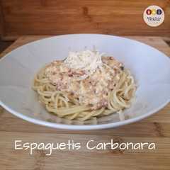 Una foto de Espaguetis Carbonara