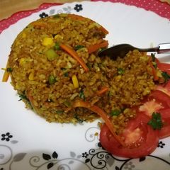A picture of Fried vegetable rice.