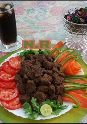 A picture of Tawa tikka kaleji.