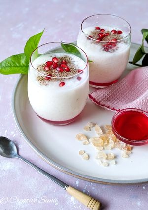 A picture of Goond katira/ badam pisin cooler.