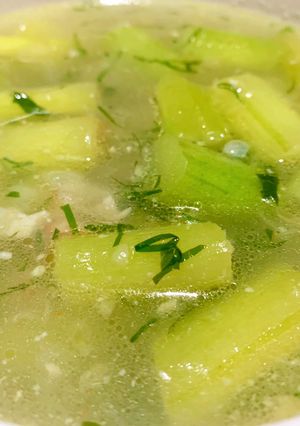 Hình của món Canh mùng nấu lạc.