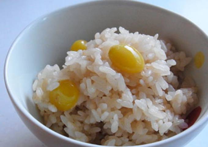 Steamed Rice With Soft Gingko Nuts