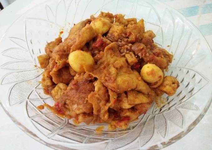 Resep: Sambal goreng telur dadar tahu 😬 Farah Quinn