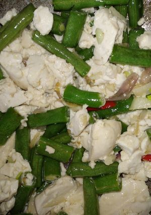 Foto resep Tumis buncis dan tahu ancur