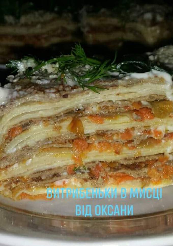 Комбінований млинцево-печінковий торт