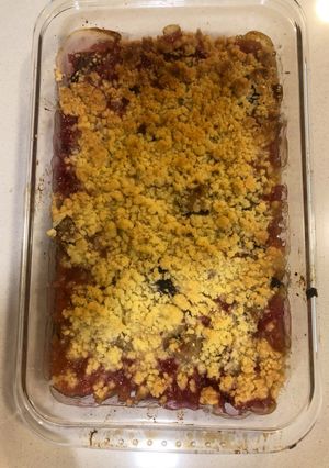 Una foto de Crumble de frutas de estación