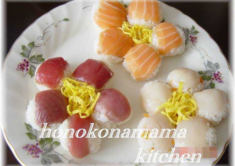 For Girls' Day Festival--Traditional Ball-Shaped Flower Sushi