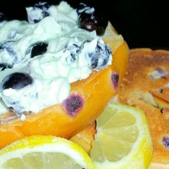 A picture of Mike's Blueberry Lemon Bagel Spread.